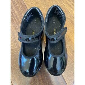 Wiessman Girls size toddler 9 Dance Tap Shoes Black Patent Mary Jane